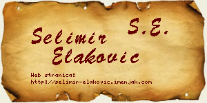 Selimir Elaković vizit kartica